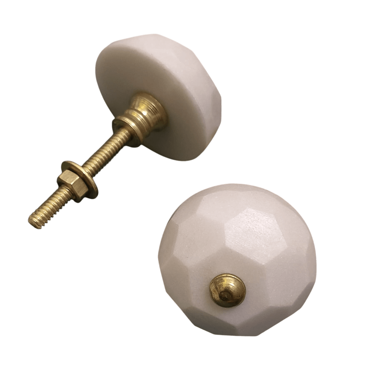 IRON & MARBLE KNOB (POLISH)